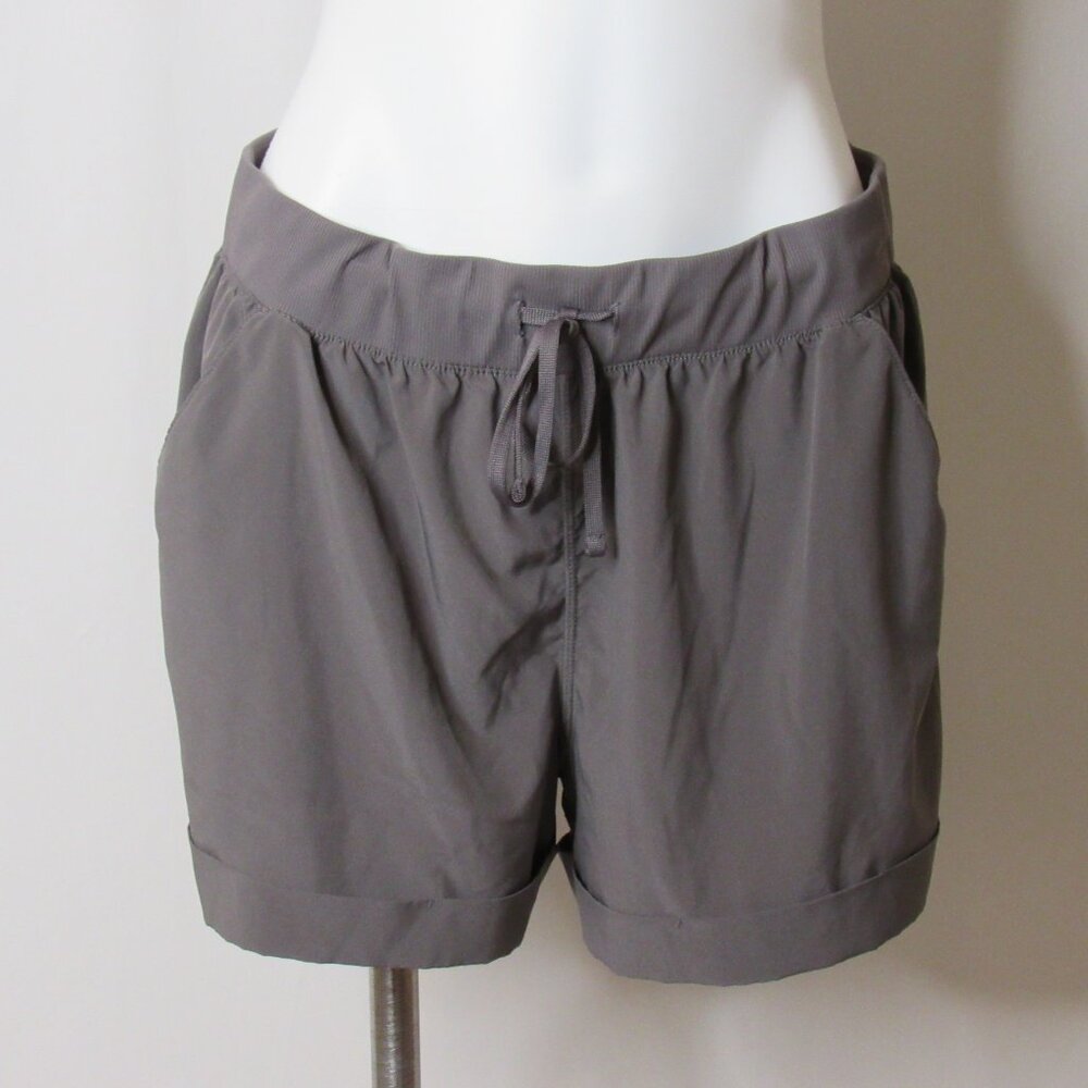 Z By Zella Gray TAKE A HIKE Drawstring Athletic Sport Shorts Women's XL XLarge